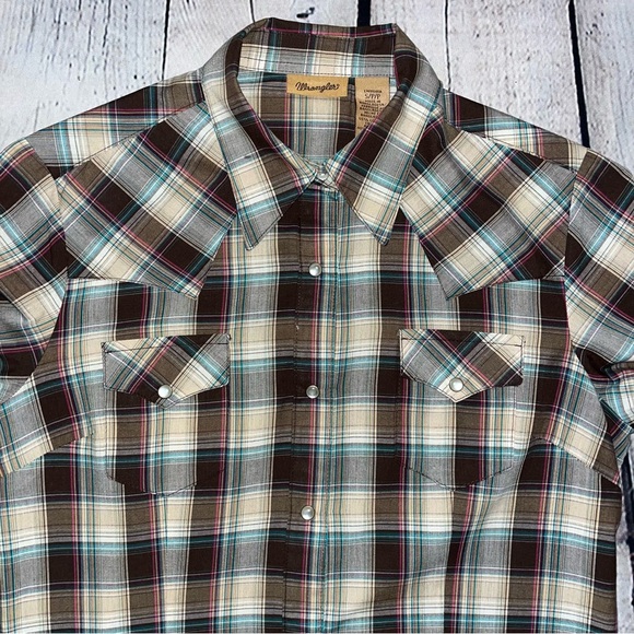 Wrangler Women’s Western Pearl Snap Long Sleeve Shirt Size Small - Picture 7 of 17